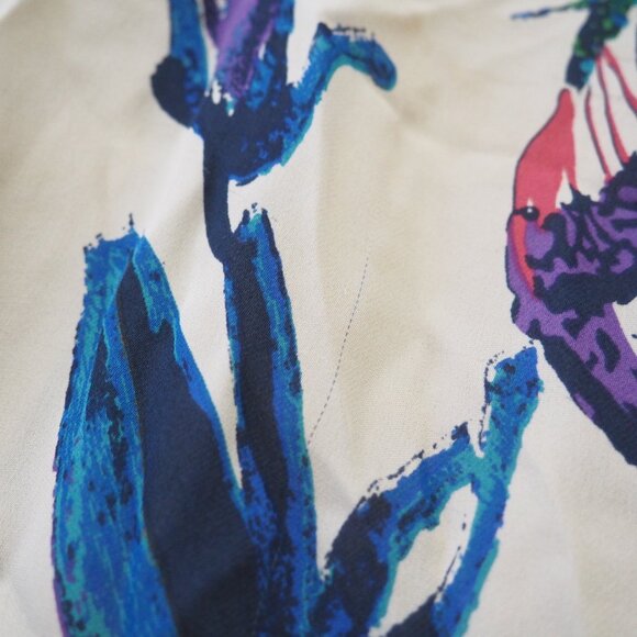 Anthropologie Corey Lynn Calter Larkspur Capelet Silk Floral Dress sz 4 - Picture 7 of 9